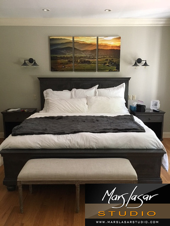 Bedroom Canvas Triptych_install